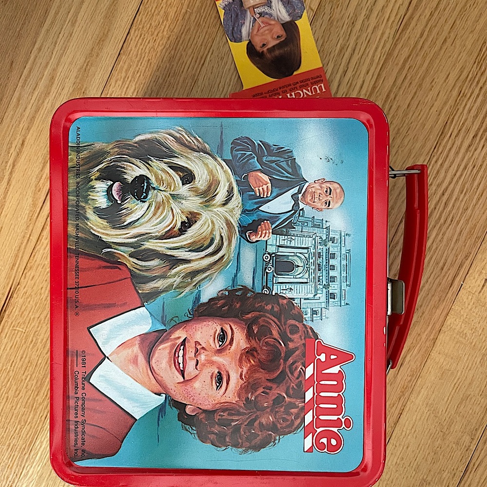 Vintage Annie lunchbox - unused and with tags still on